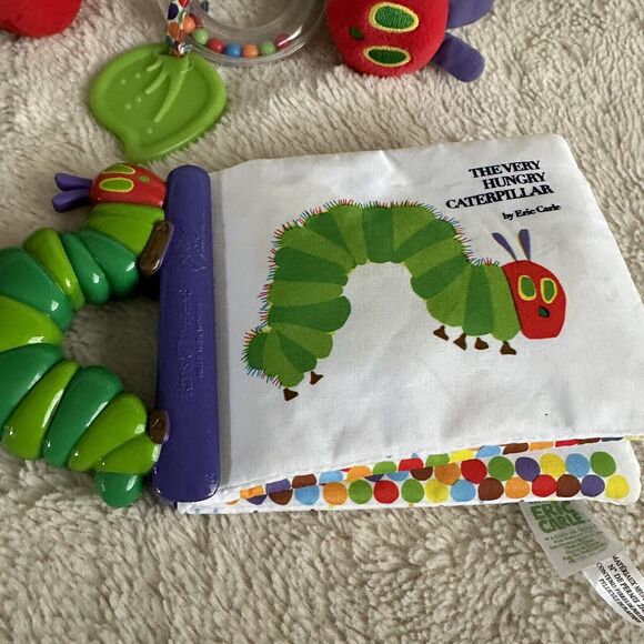 Eric Carle Hungry Caterpillar Lot Of 4 Plush Baby Toy Soft Book Rattle - Picture 3 of 8
